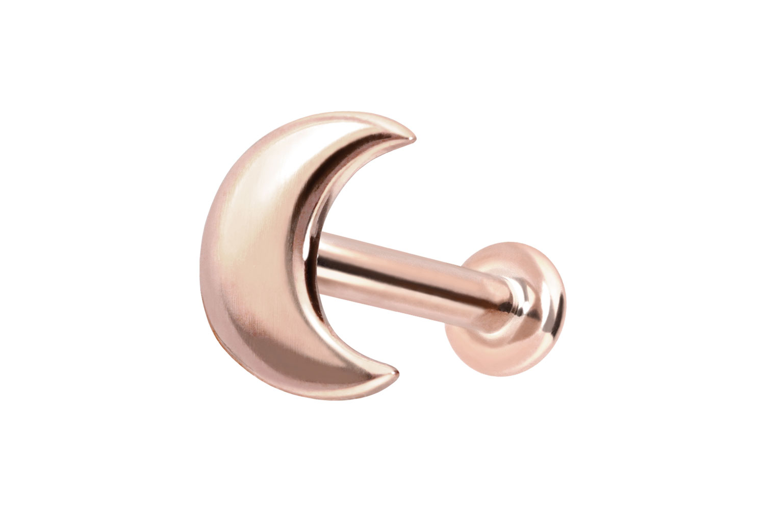 14 Karat Gold Labret Piercing mit Innengewinde MOND